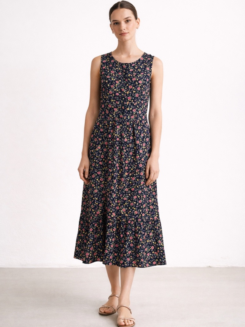 ✨Bryn Connelly Vintage Floral Midi Dress Size S Cottagecore✨‎